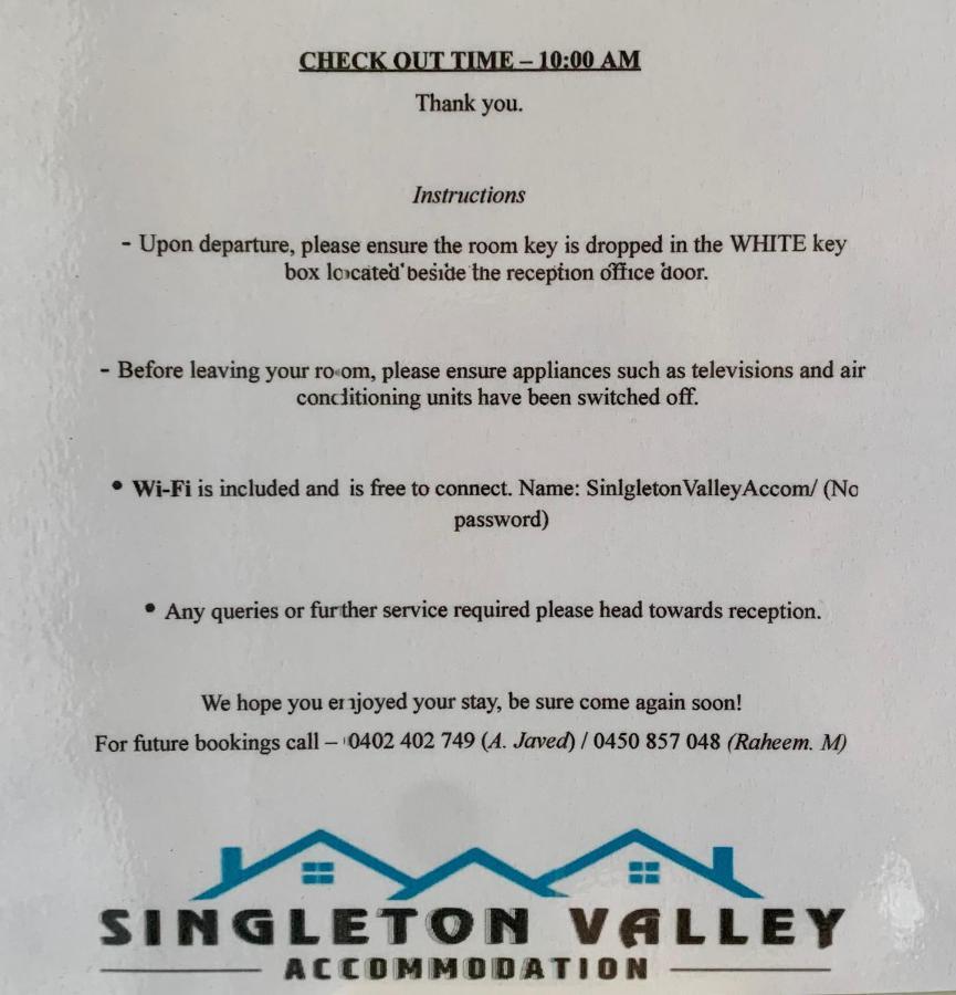 Singleton Valley Accommodation Extérieur photo
